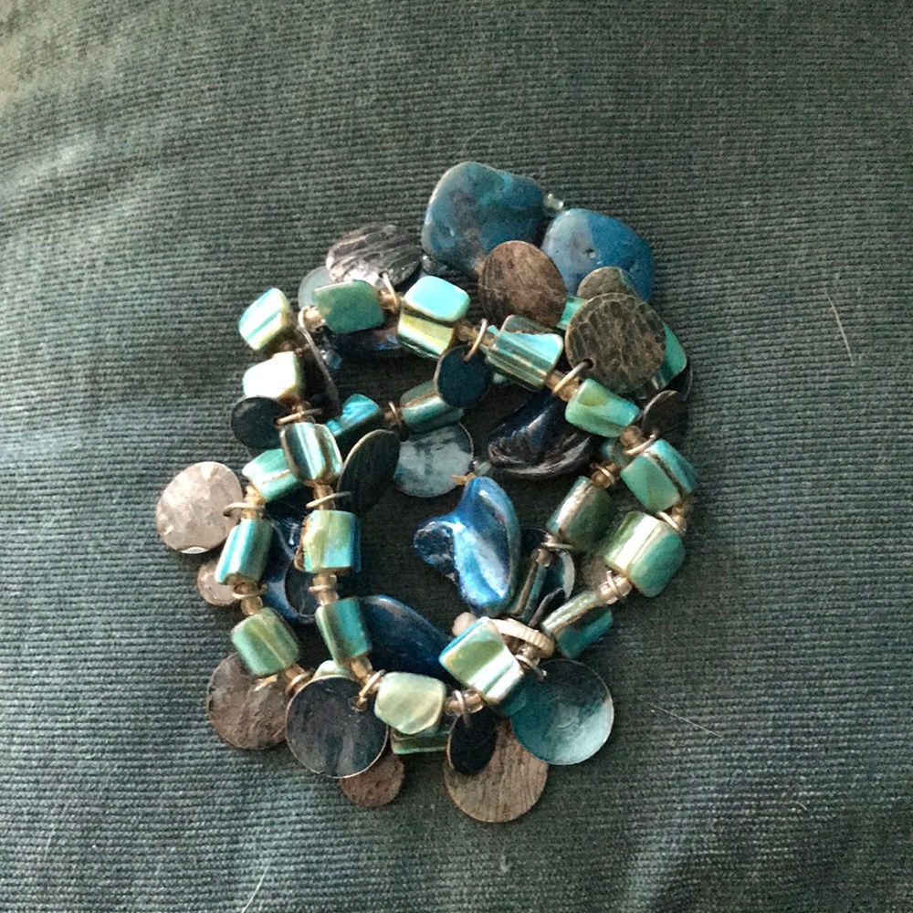 Teal and Silver Bracelets
